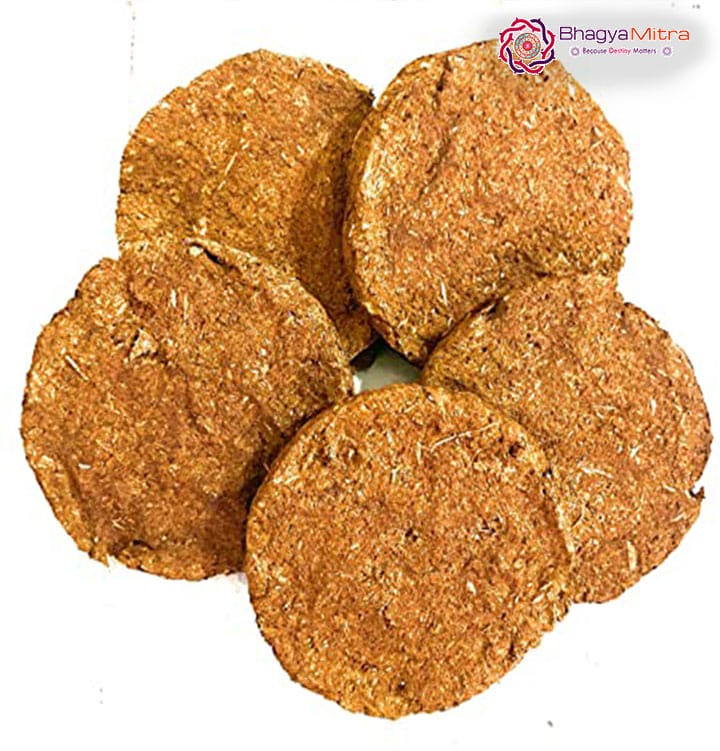 Arya Natural Moulik Organic Homemade Pure Cow Dung Cake Set of (5)